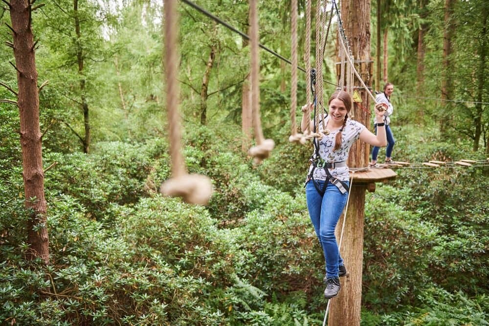 Go Ape Bracknell has three high ropes courses, Axe Throwing and Forest Segways in the calm oasis of Swinley Forest.